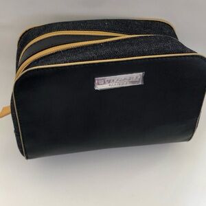 Bvlgari Men’s Toiletry Travel Bag 7" Black Yellow